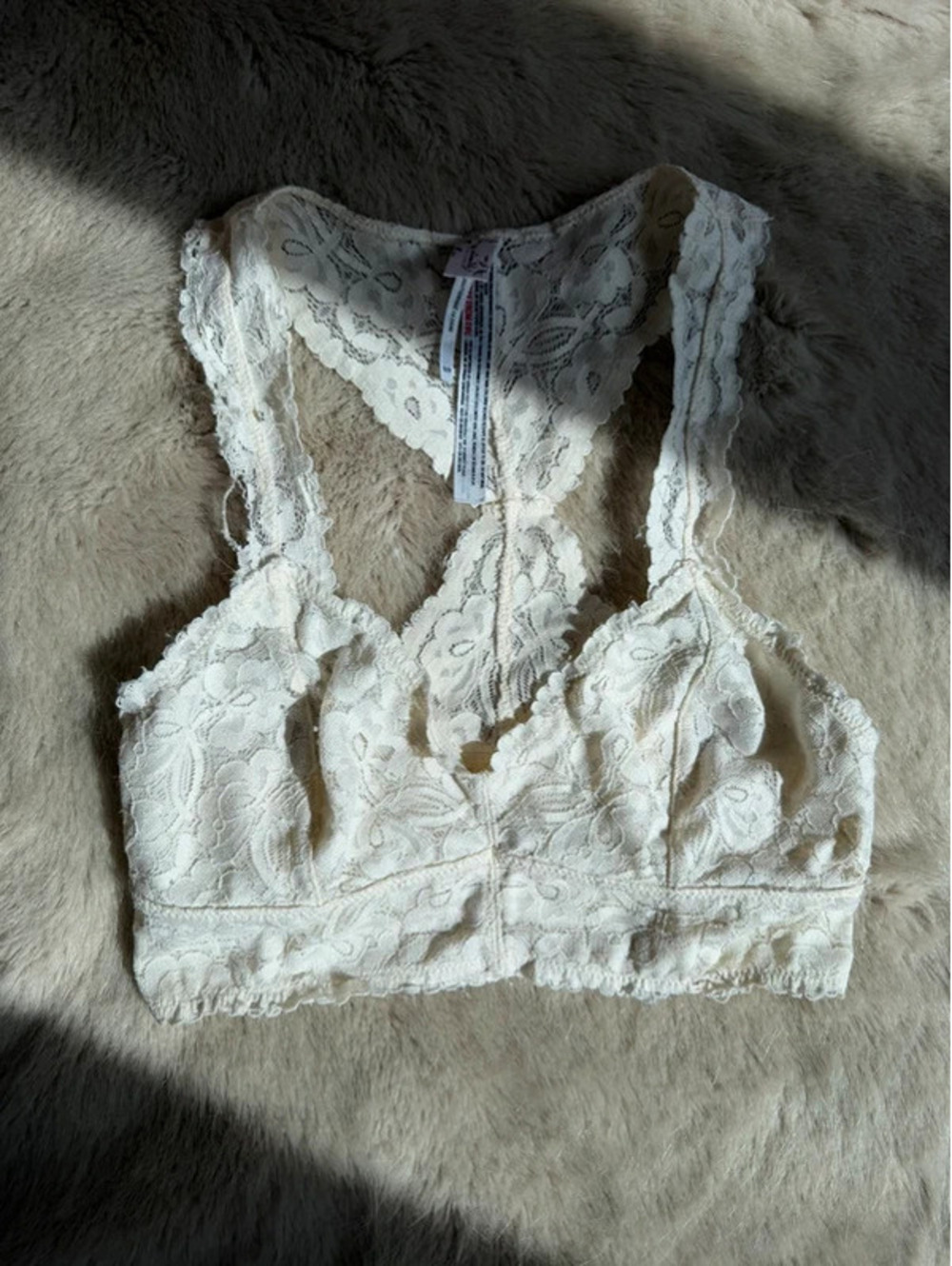 Intimately Free People Galloon Racerback Bralette cream XS lace